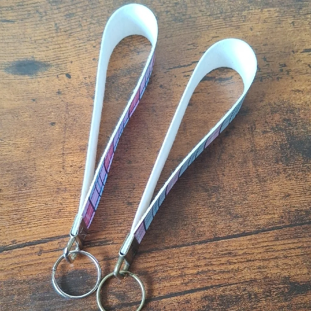 Plaid Wristlet Keychain